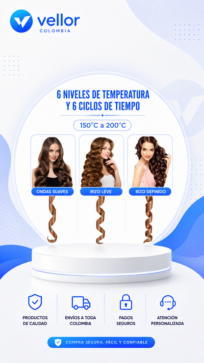 RIZADOR DE PELO AUTOMATICO RECARGABLE-CONSIGUE UNOS RIZOS EN POCOS SEGUNDOS-