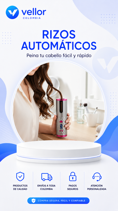 RIZADOR DE PELO AUTOMATICO RECARGABLE-CONSIGUE UNOS RIZOS EN POCOS SEGUNDOS-